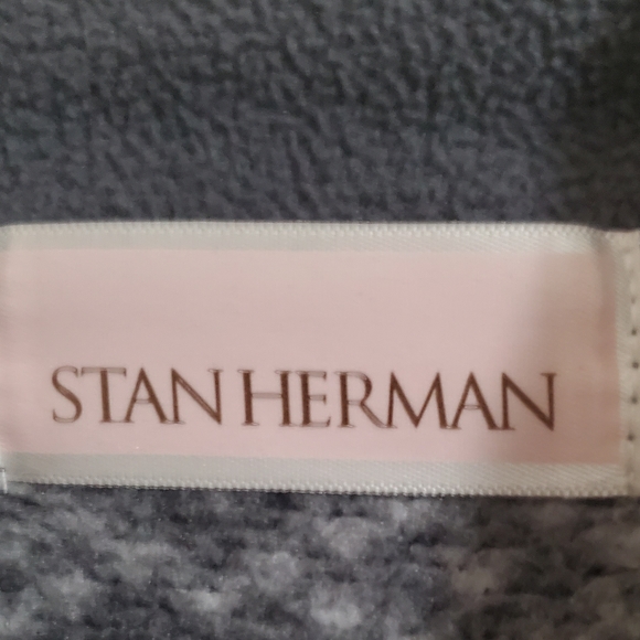 Stan Herman Nordic print Knitted Sweater / Cardigan Gray Size L - Picture 6 of 8